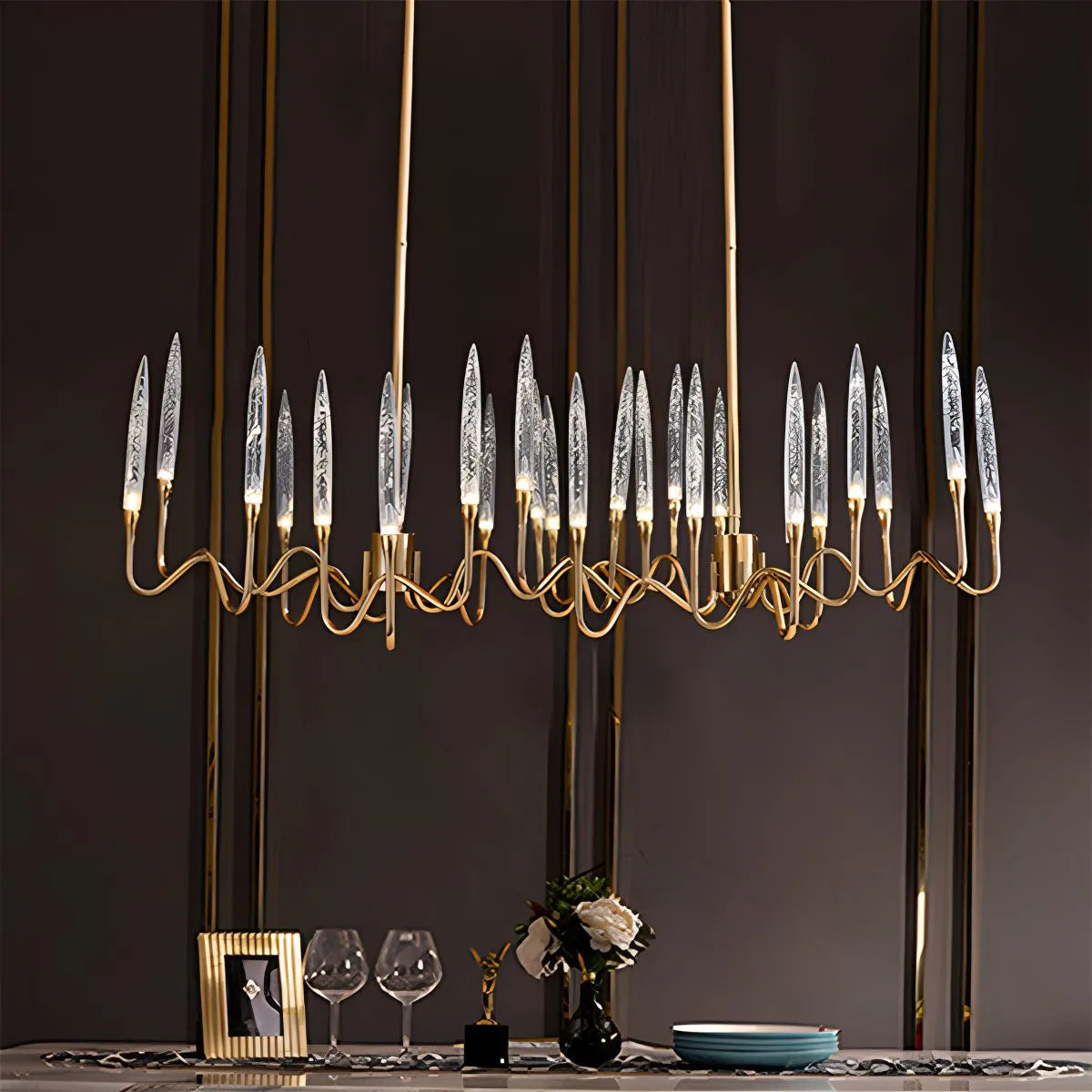 Feyran Modern Branch Chandelier & Floor Lamp