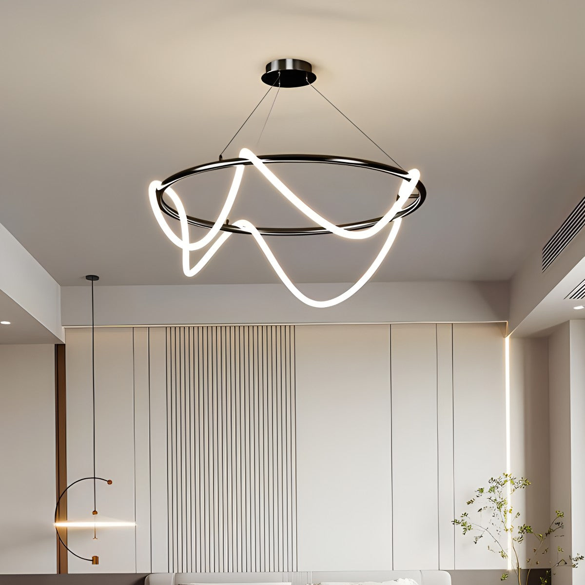Feyran Modern Long Hose Led Pendant Light for Dining Room