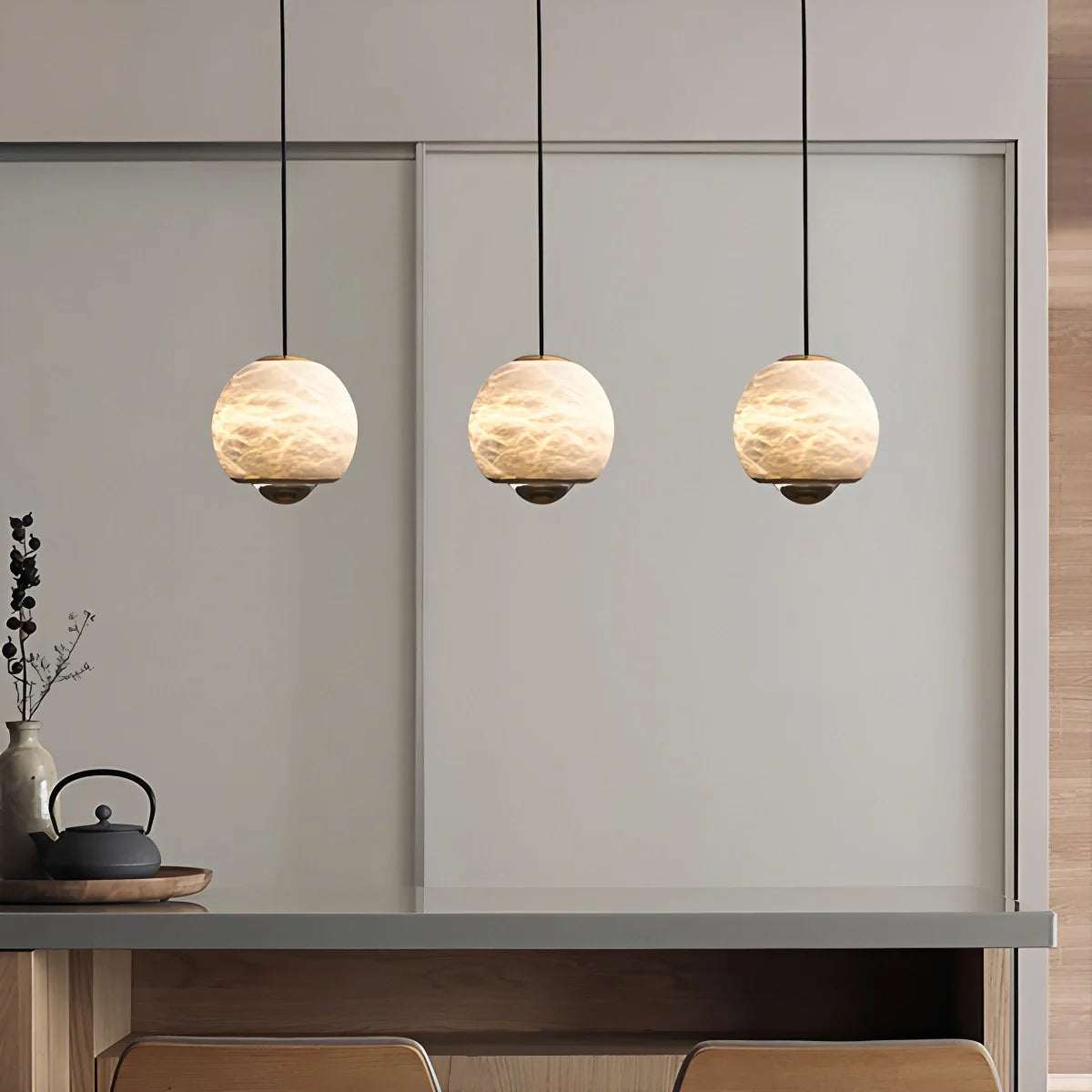 Feyran Modern Adjustable Spanish Alabaster Pendant Light