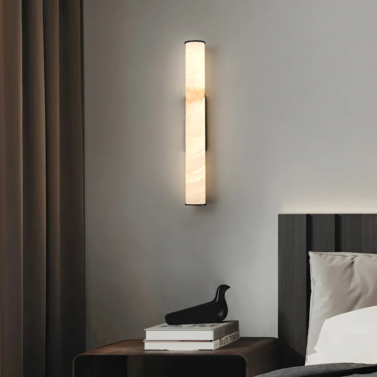 Feyran Modern Cylindrical Spanish Alabaster Wall Sconce