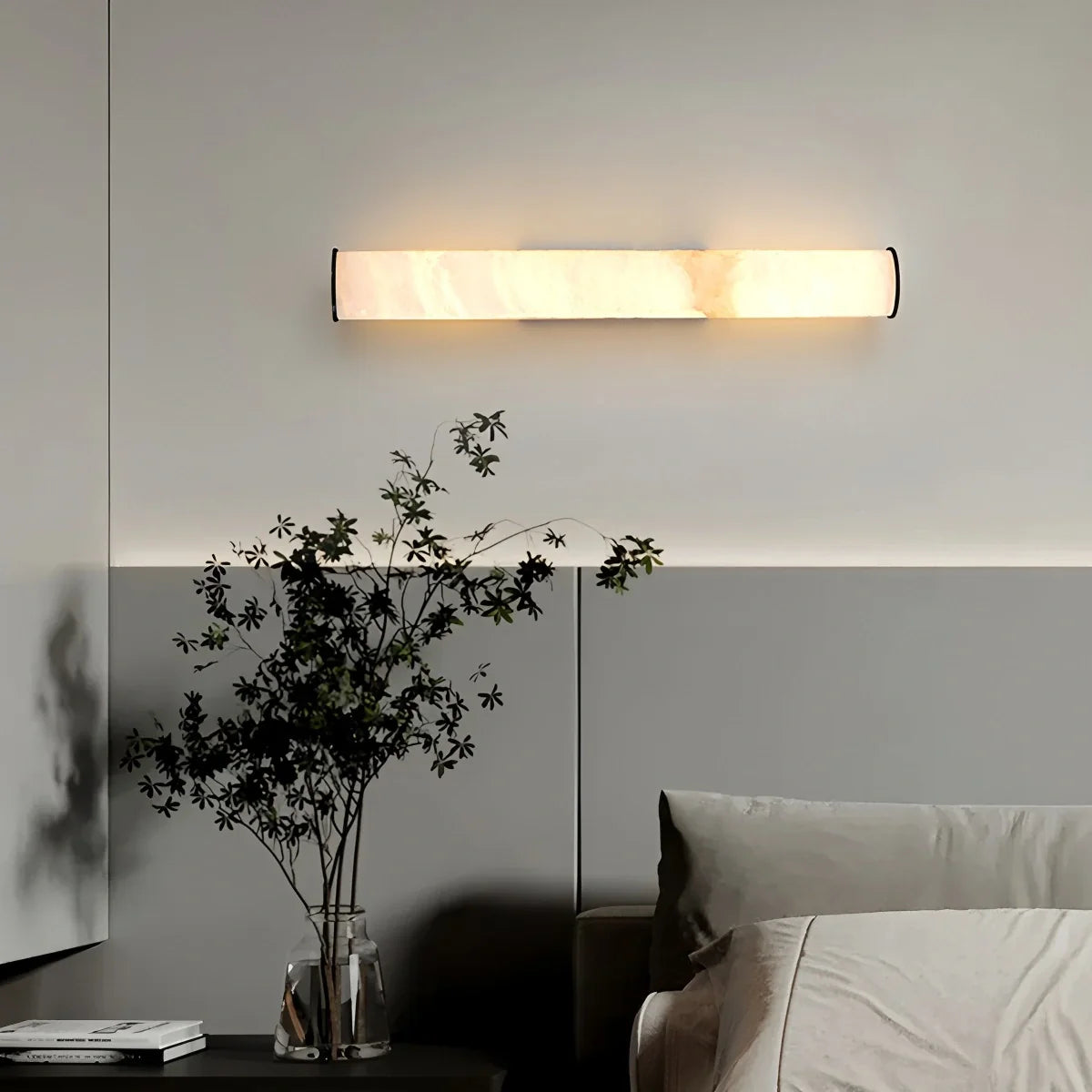 Feyran Modern Cylindrical Spanish Alabaster Wall Sconce