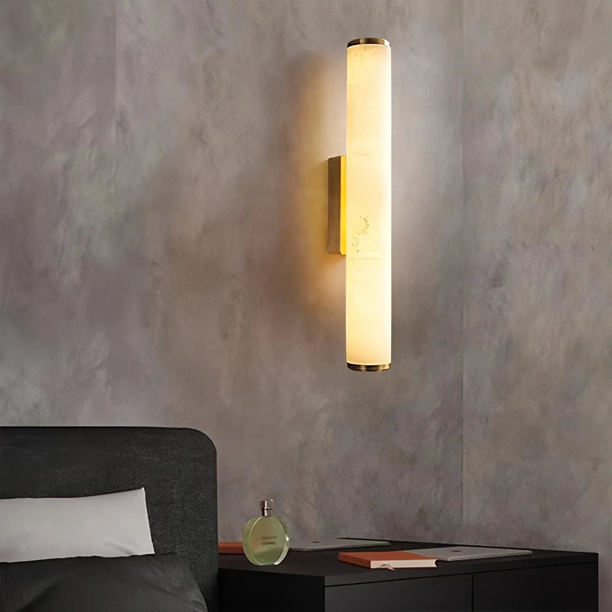 Feyran Modern Cylindrical Spanish Alabaster Wall Sconce