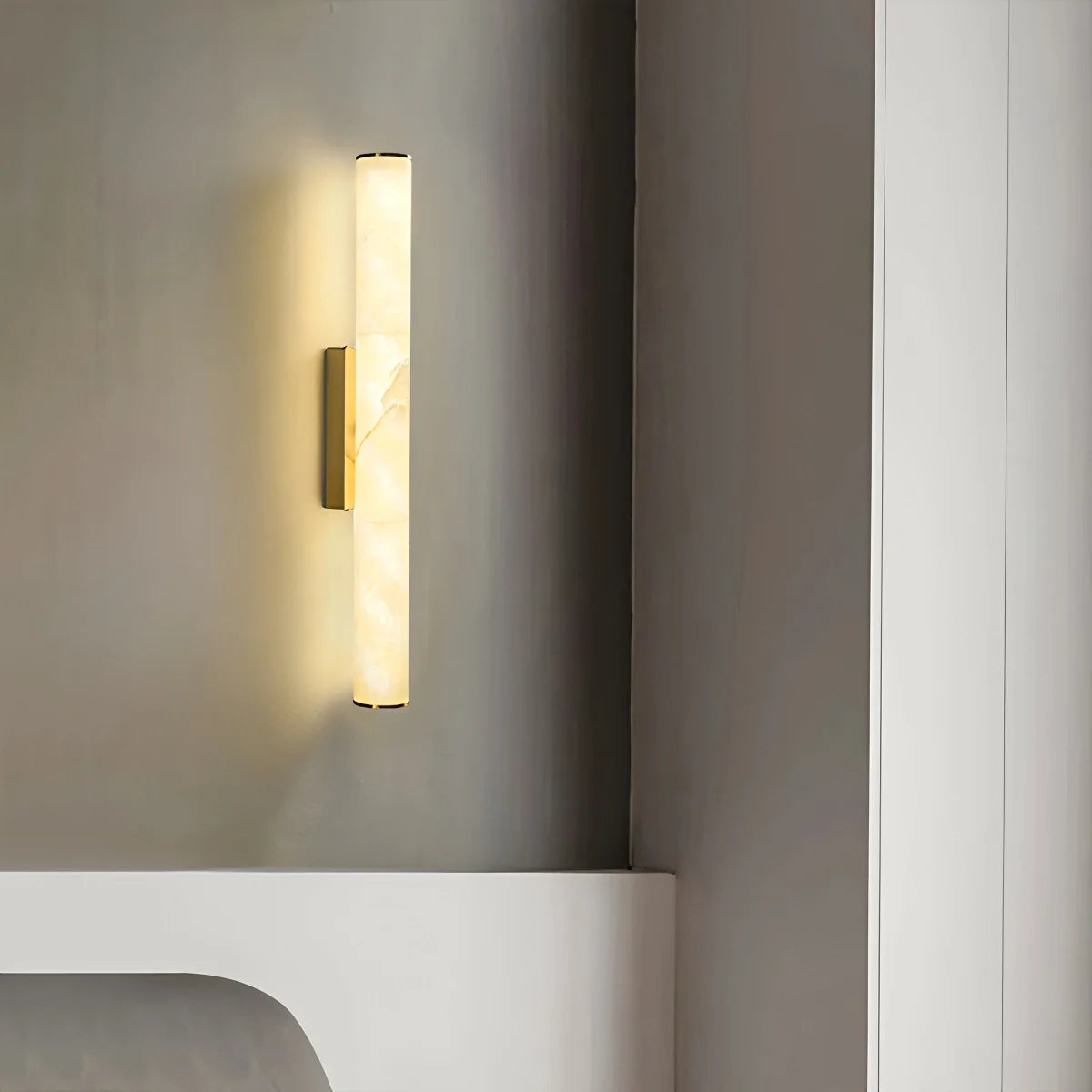 Feyran Modern Cylindrical Spanish Alabaster Wall Sconce
