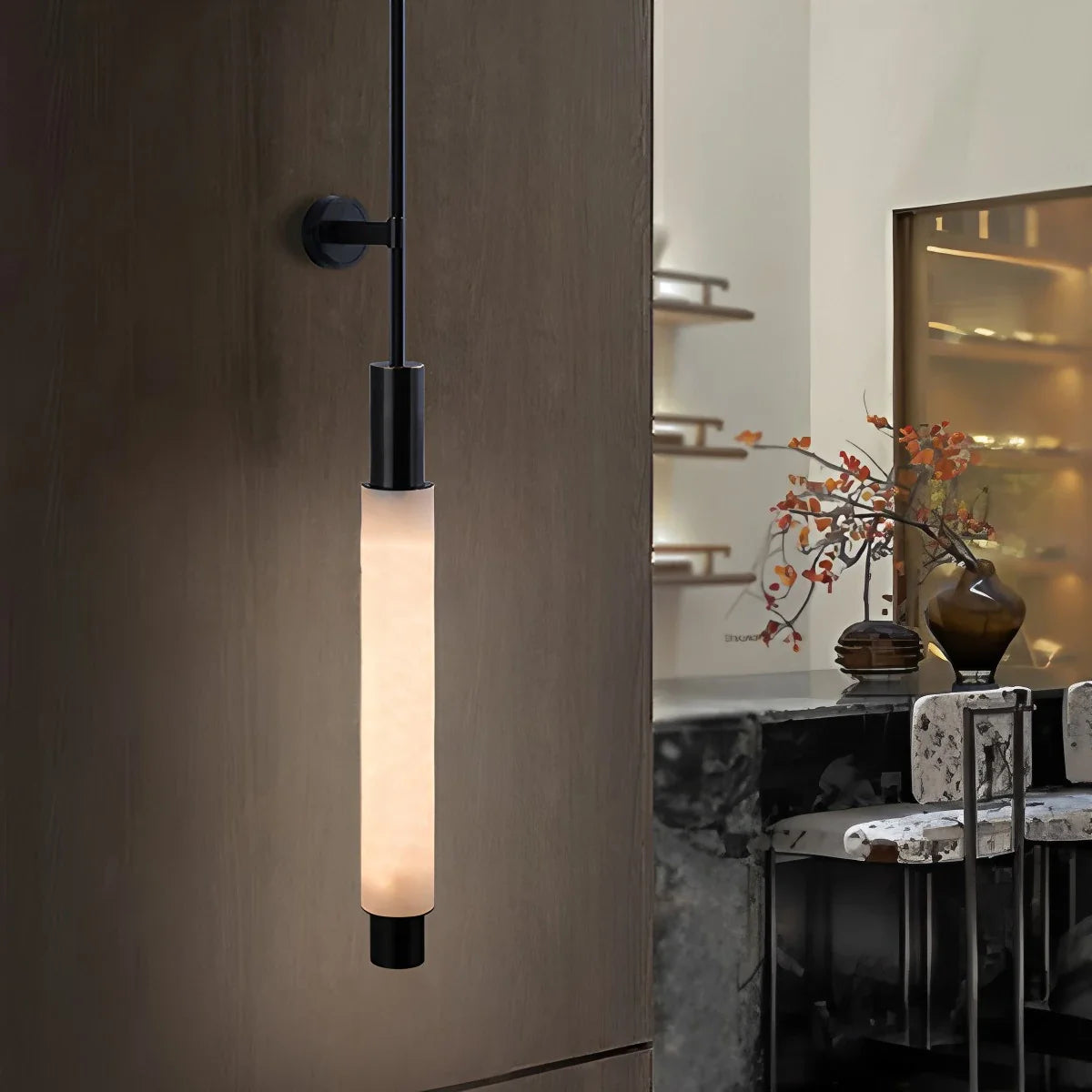 Feyran Modern Spanish Alabaster Long Strip Wall Lamp