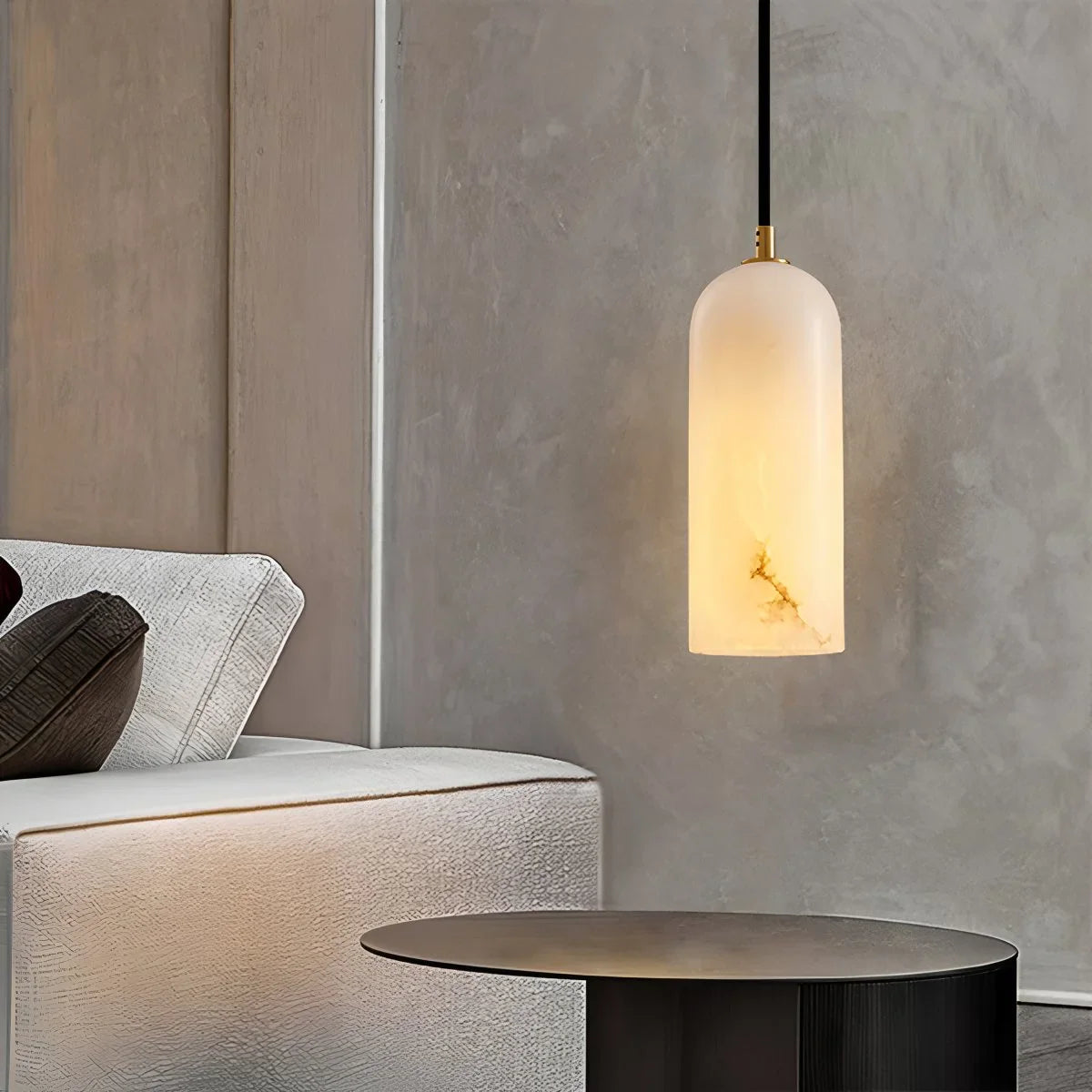 Feyran Modern All Copper Spanish Alabaster Pendant Light