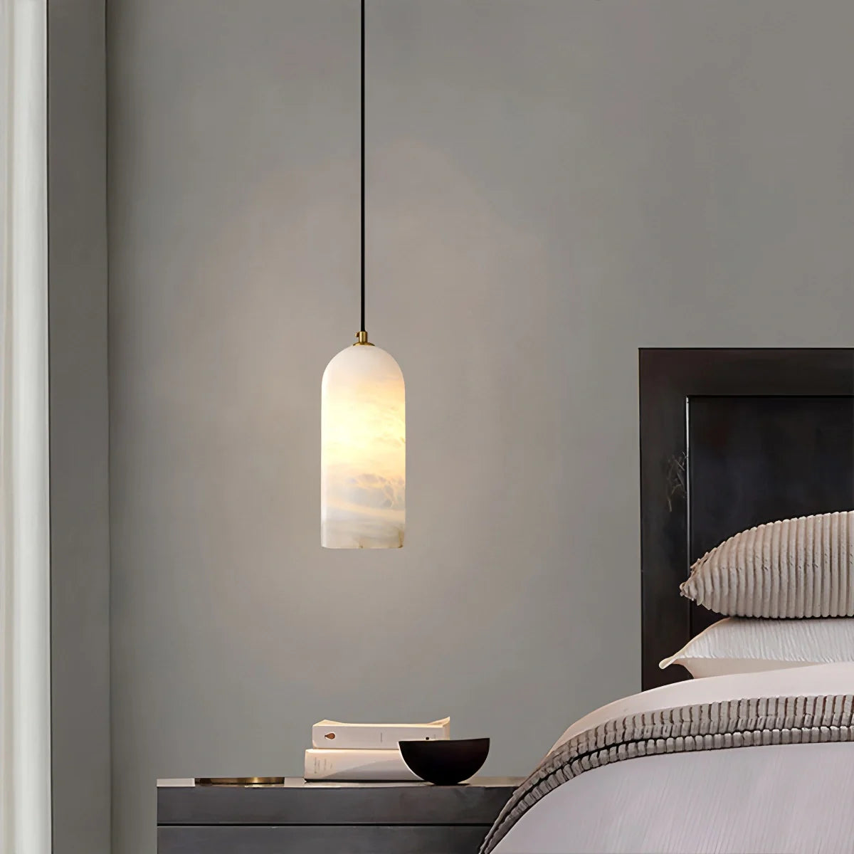 Feyran Modern All Copper Spanish Alabaster Pendant Light