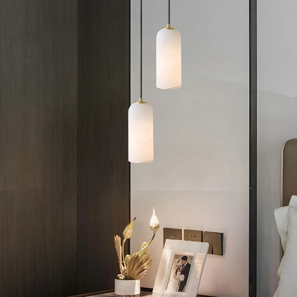 Feyran Modern All Copper Spanish Alabaster Pendant Light