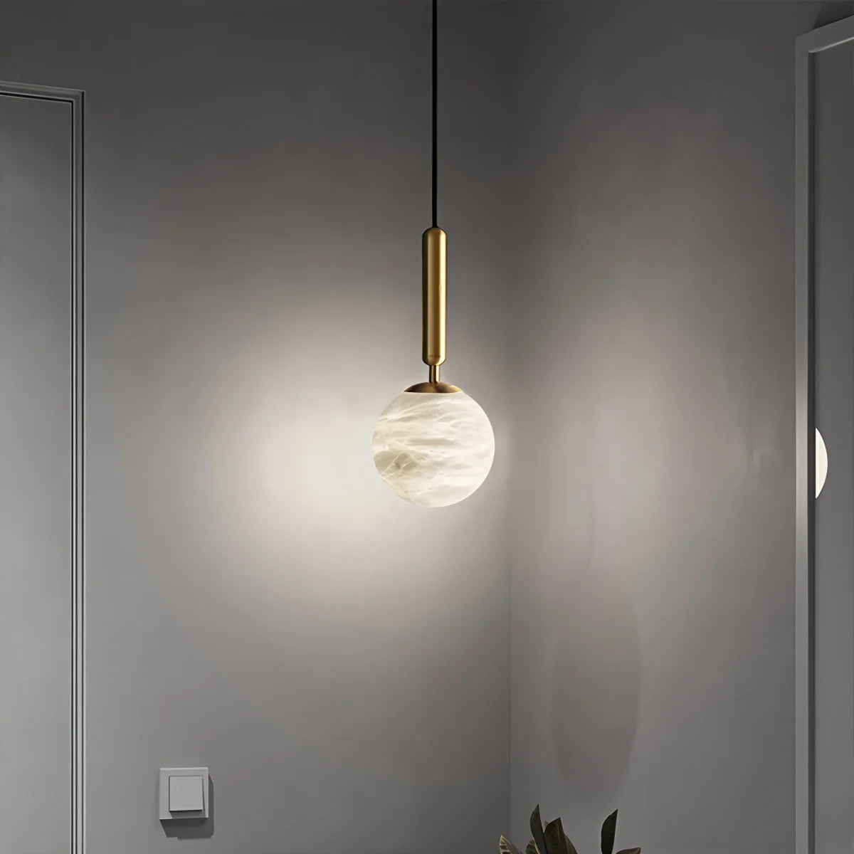 Feyran Modern Globe Spanish Alabaster Pendant Light