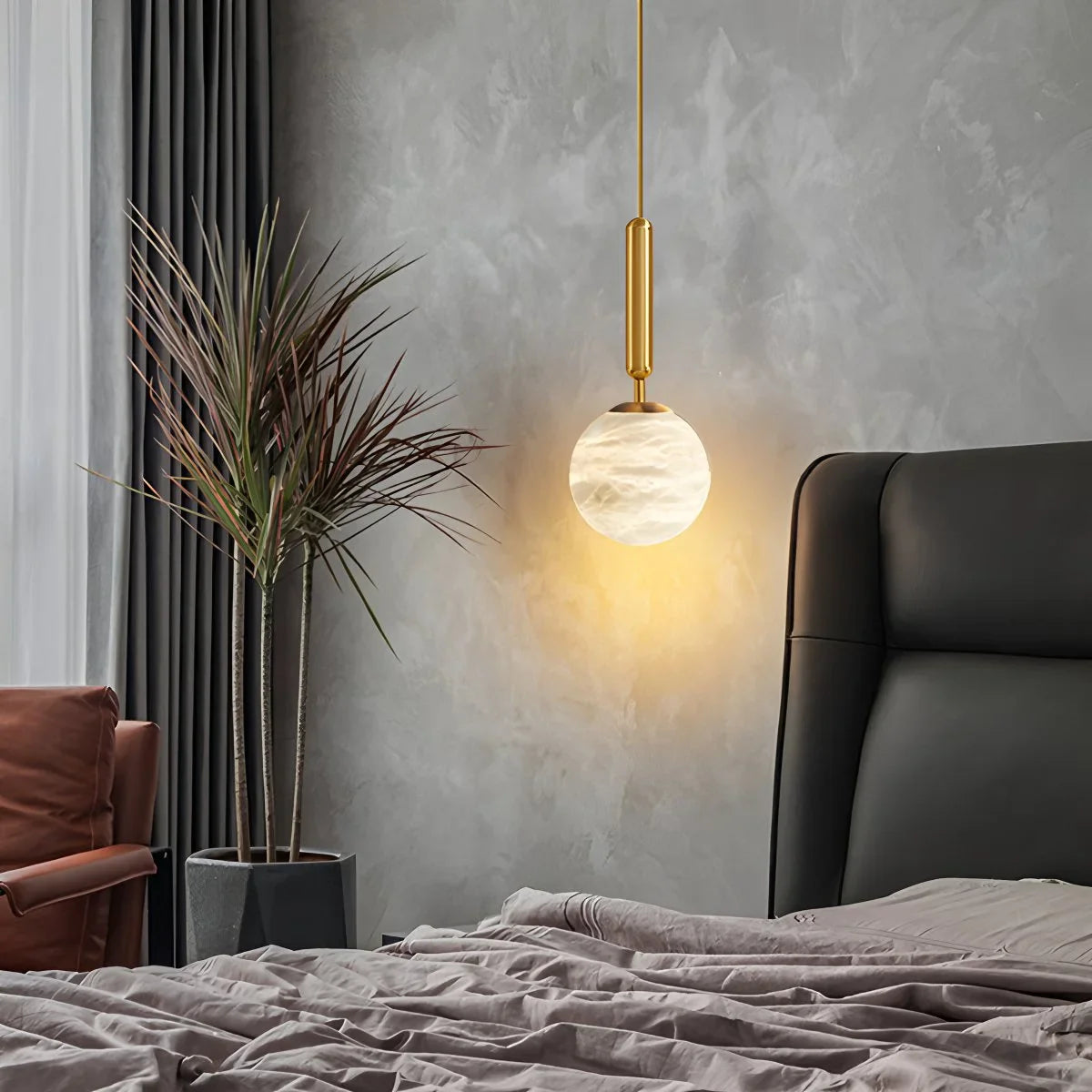 Feyran Modern Globe Spanish Alabaster Pendant Light