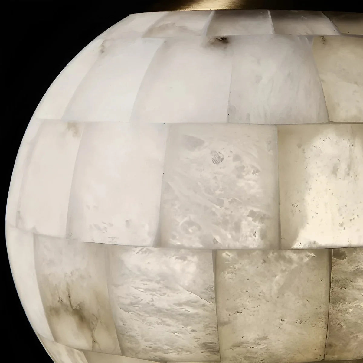 Feyran Modern Creative Spliced Ball Spanish Alabaster Pendant Light