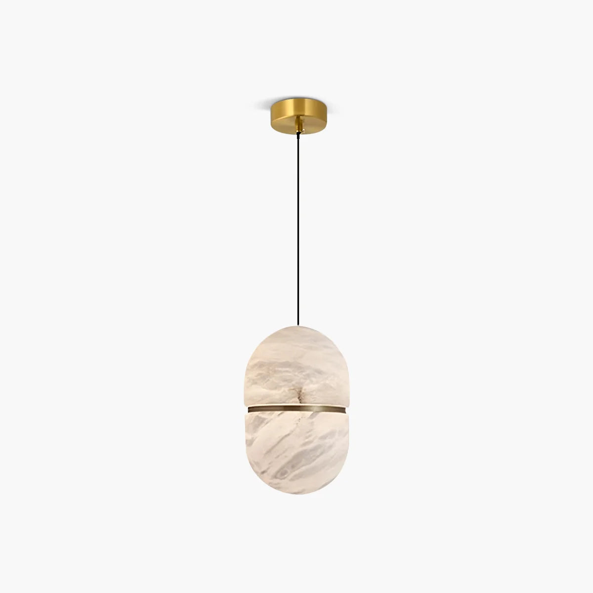 Feyran Modern Luxury Oval Spanish Alabaster Pendant Light