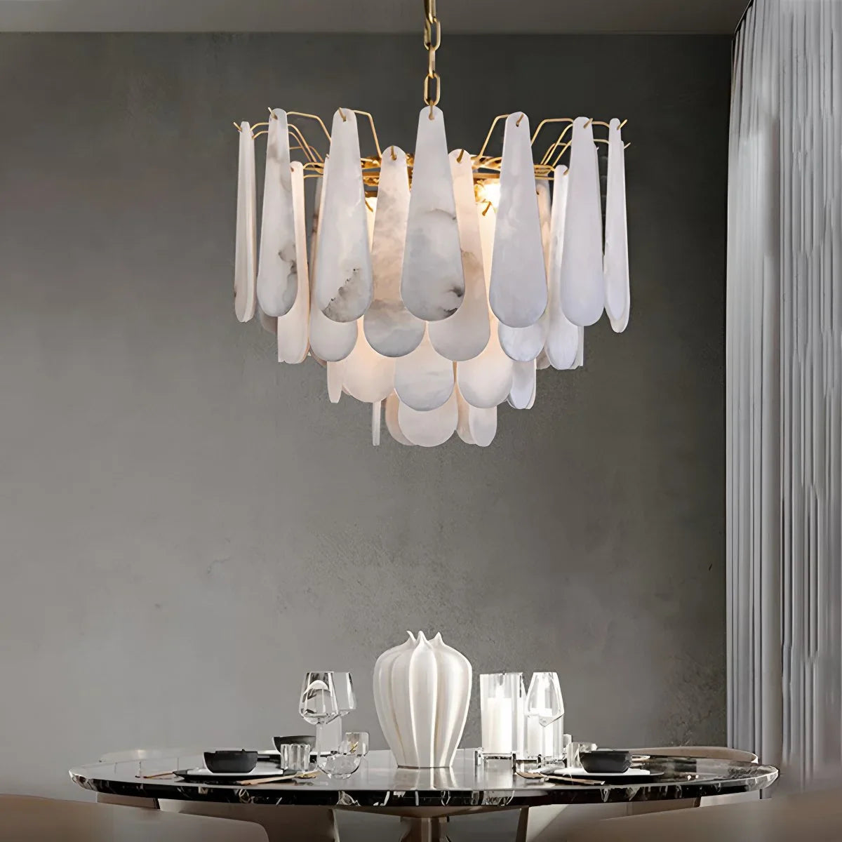 Feyran Modern Luxury Multi-layer Spanish Alabaster Chandelier