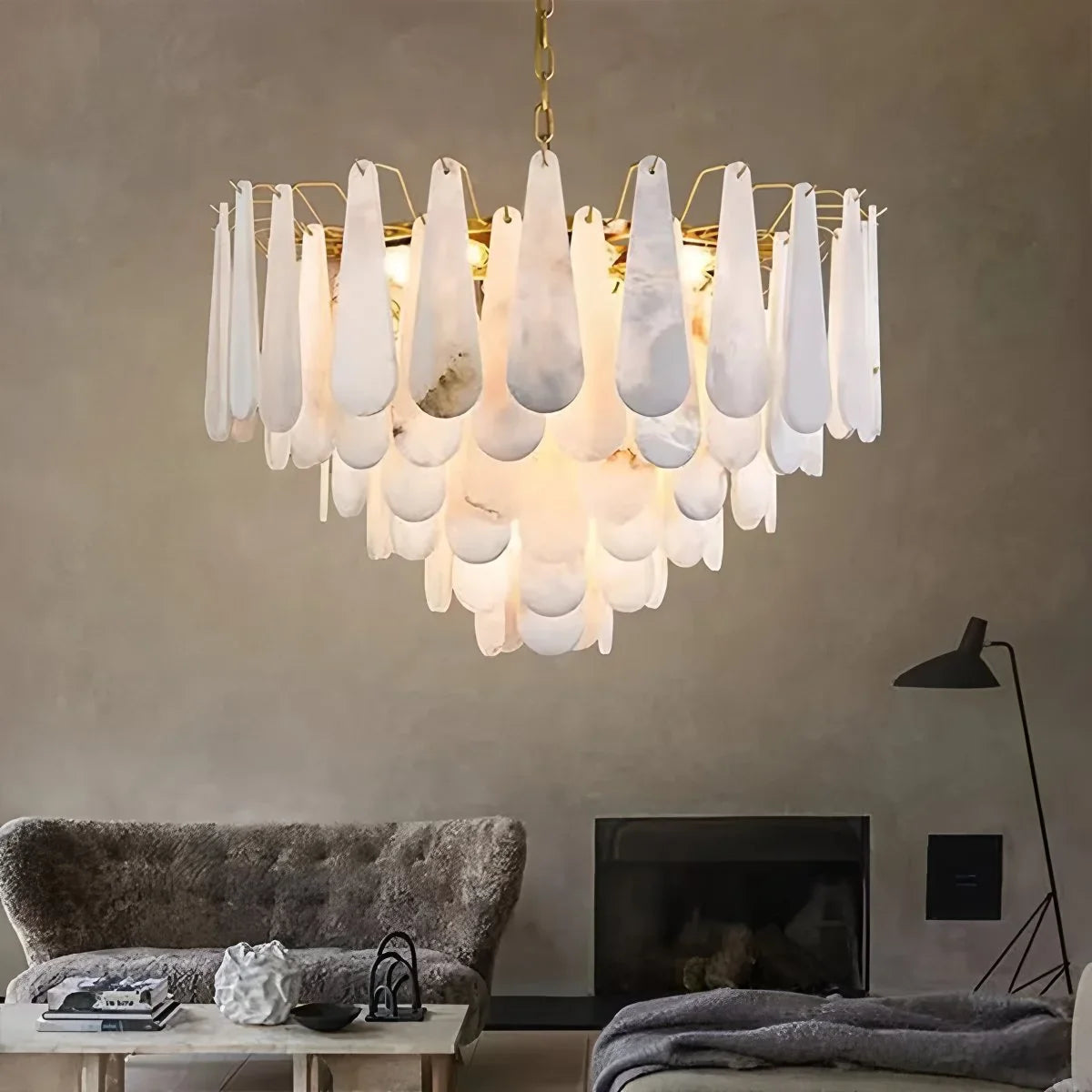 Feyran Modern Luxury Multi-layer Spanish Alabaster Chandelier