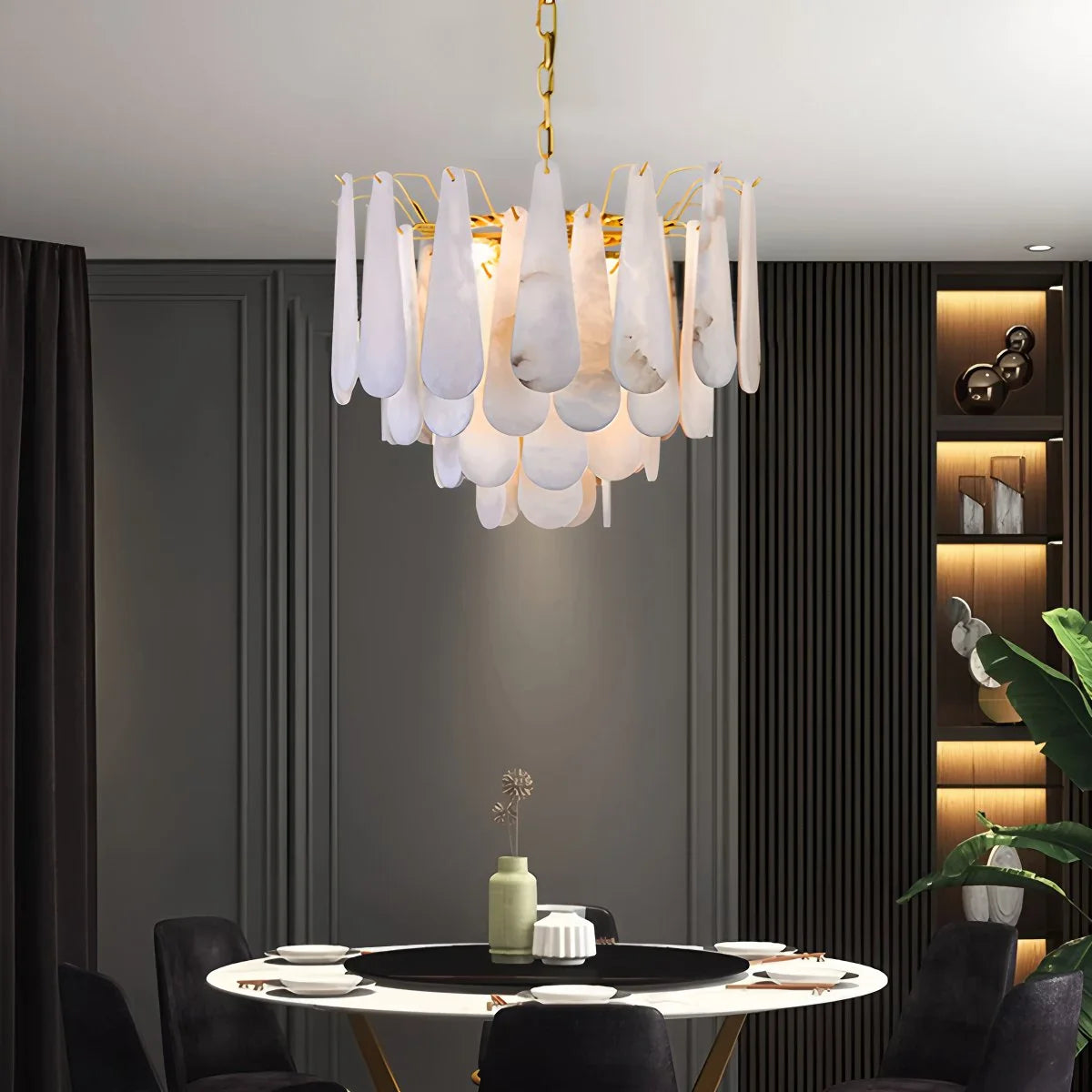 Feyran Modern Luxury Multi-layer Spanish Alabaster Chandelier