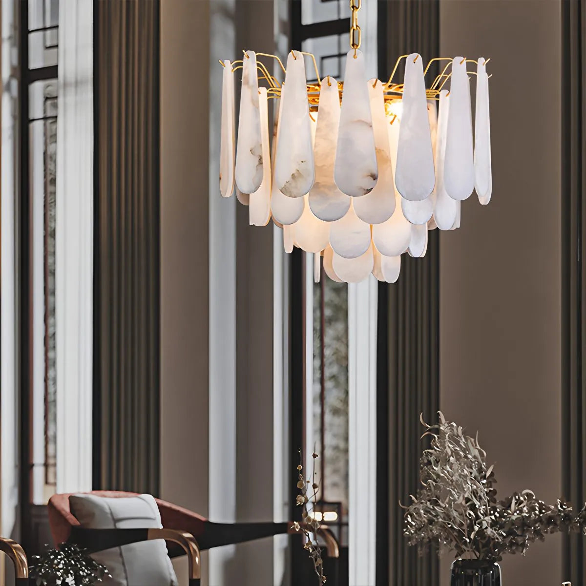 Feyran Modern Luxury Multi-layer Spanish Alabaster Chandelier