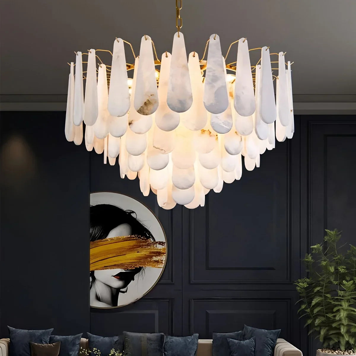 Feyran Modern Luxury Multi-layer Spanish Alabaster Chandelier