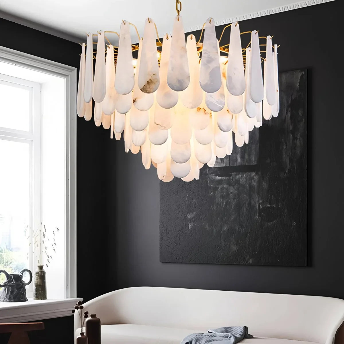 Feyran Modern Luxury Multi-layer Spanish Alabaster Chandelier