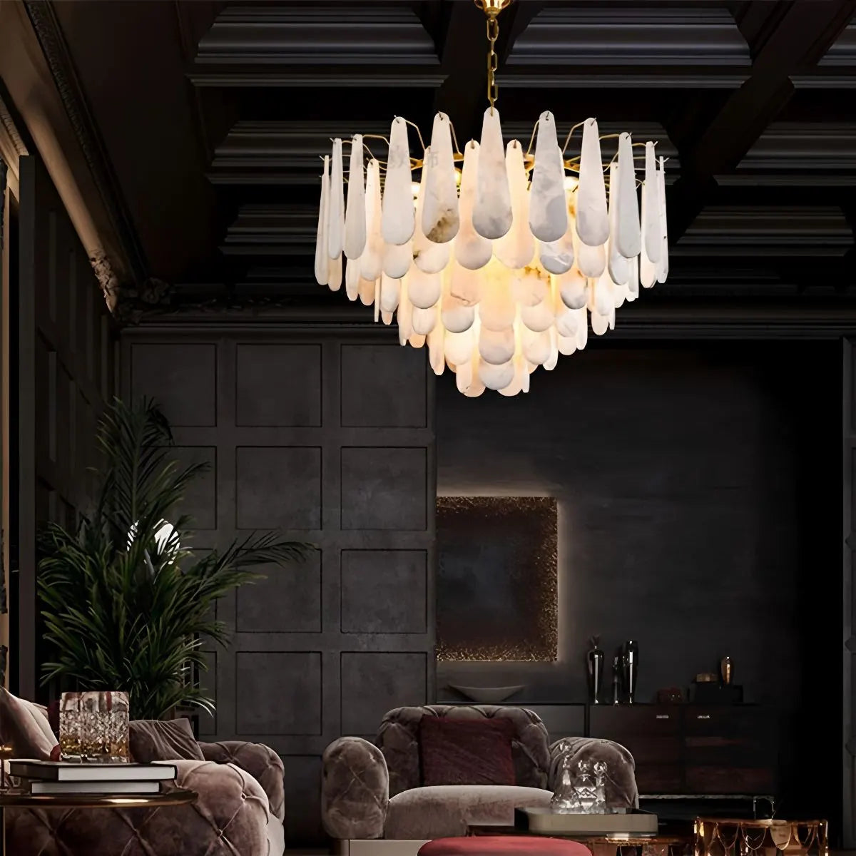 Feyran Modern Luxury Multi-layer Spanish Alabaster Chandelier