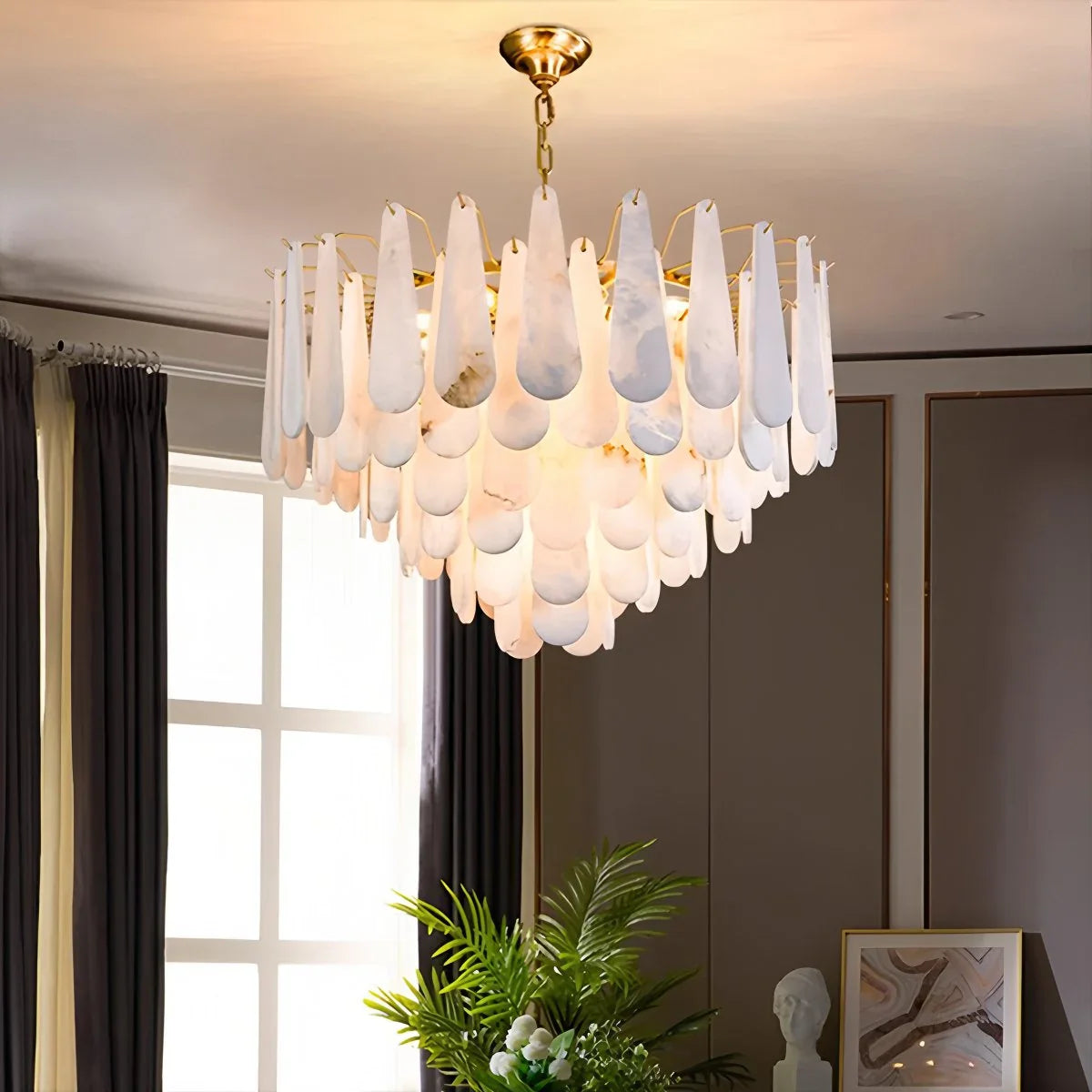 Feyran Modern Luxury Multi-layer Spanish Alabaster Chandelier