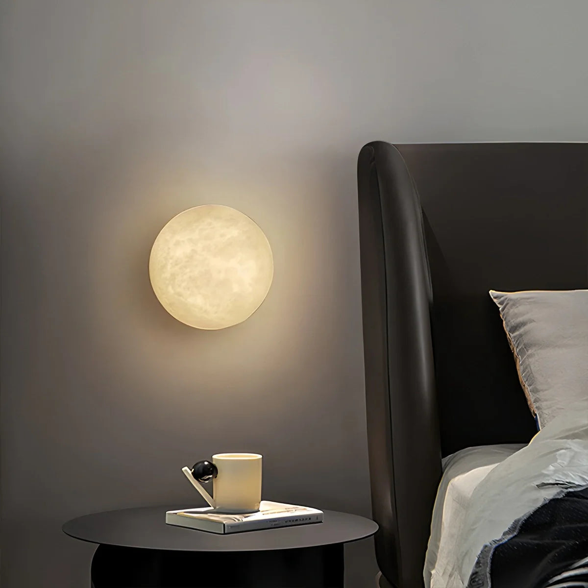 Feyran Modern Minimalist Circular Spanish Alabaster Wall Lamp