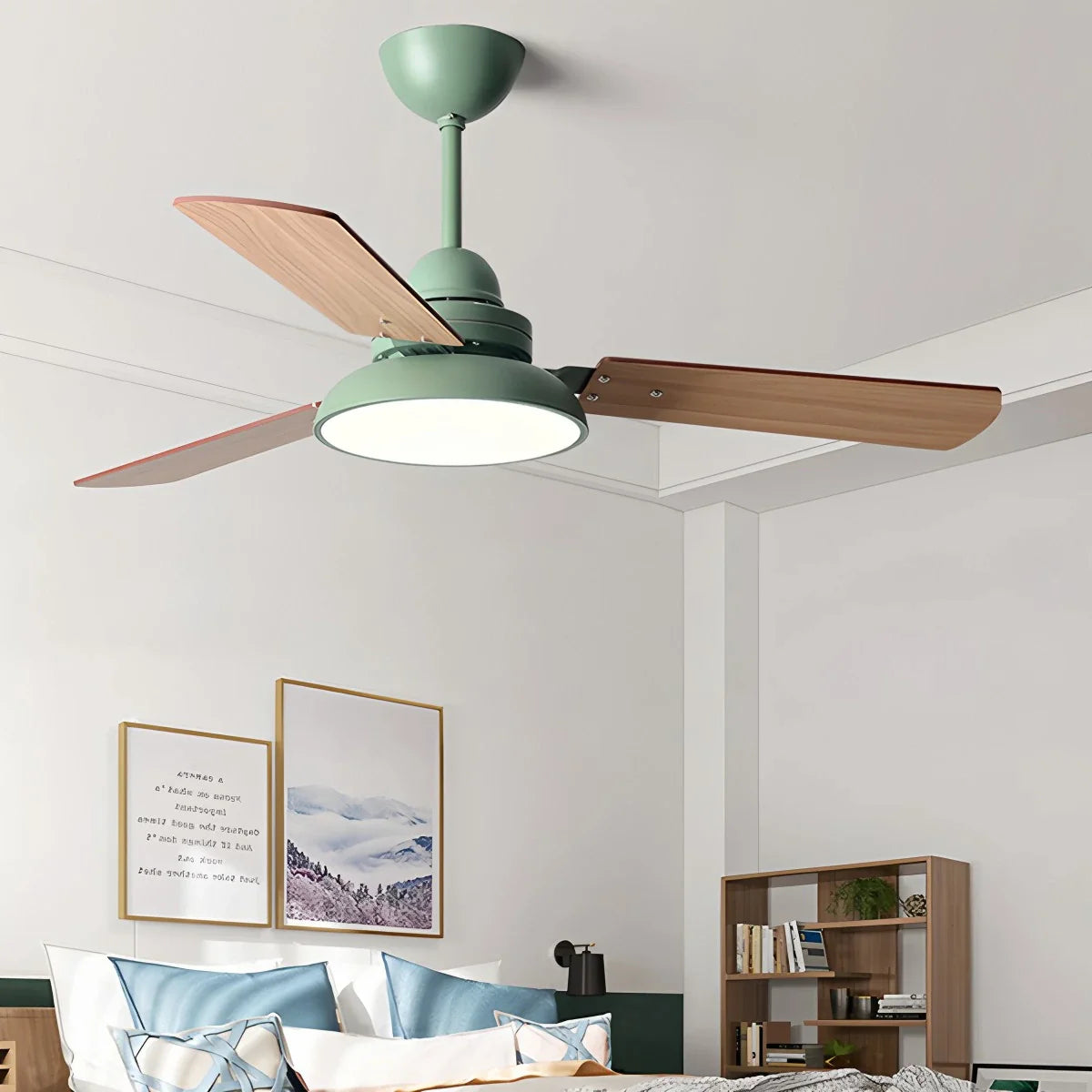 Feyran Modern Minimalist Three Leaf Ceiling Fan Light