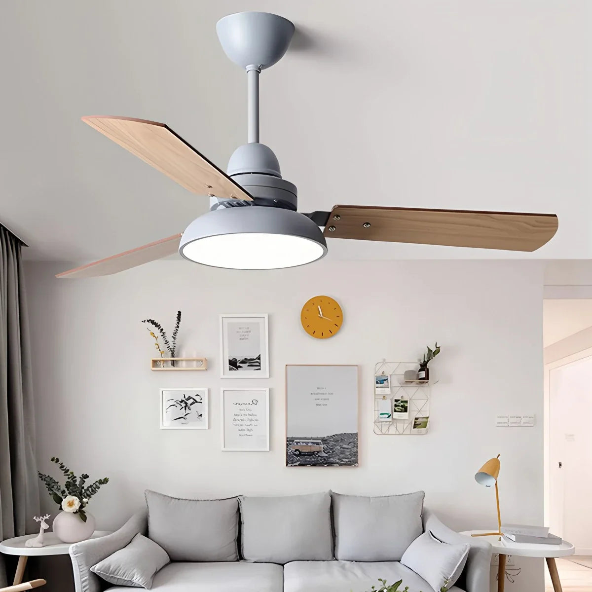 Feyran Modern Minimalist Three Leaf Ceiling Fan Light
