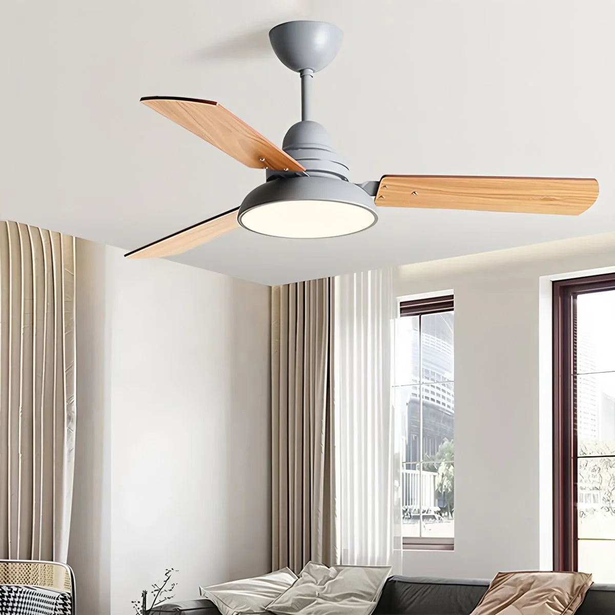 Feyran Modern Minimalist Three Leaf Ceiling Fan Light