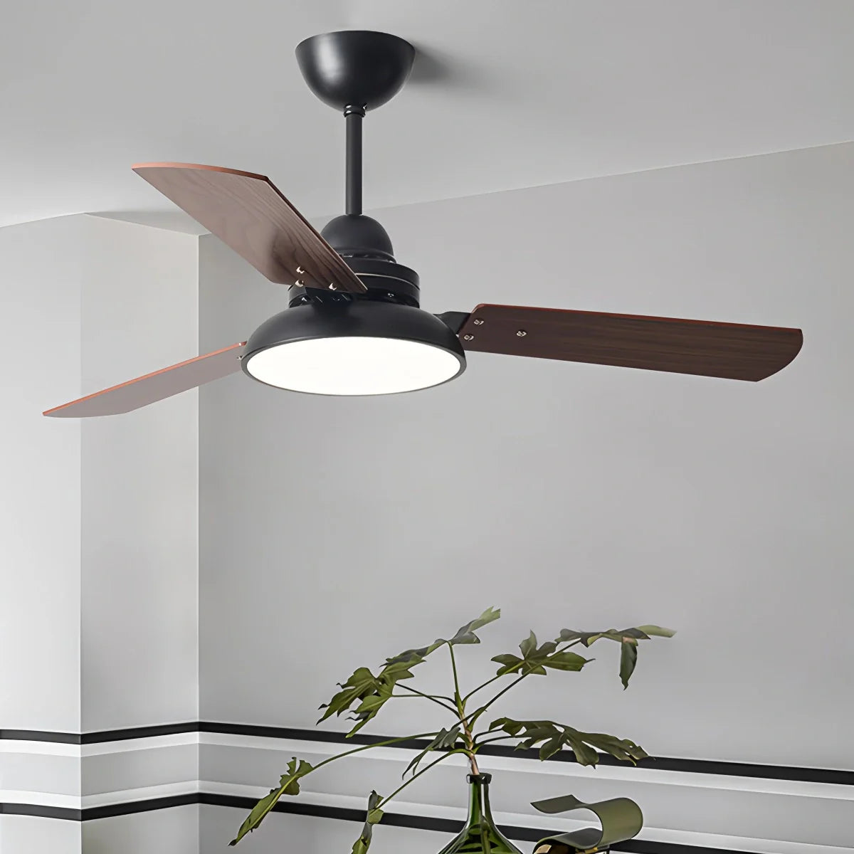 Feyran Modern Minimalist Three Leaf Ceiling Fan Light