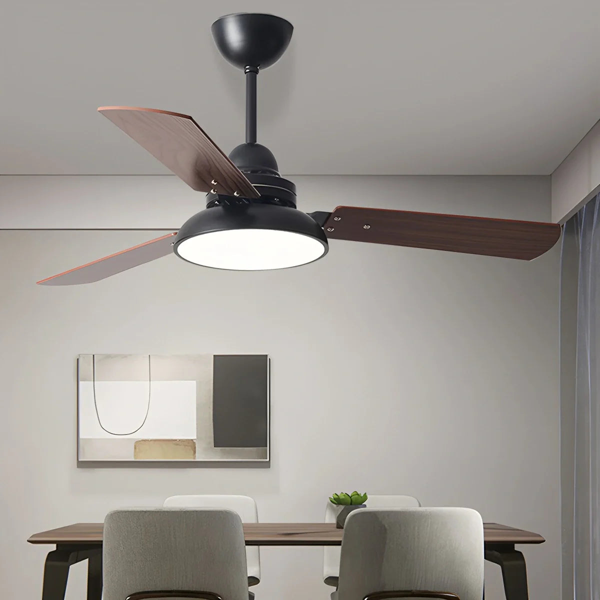 Feyran Modern Minimalist Three Leaf Ceiling Fan Light
