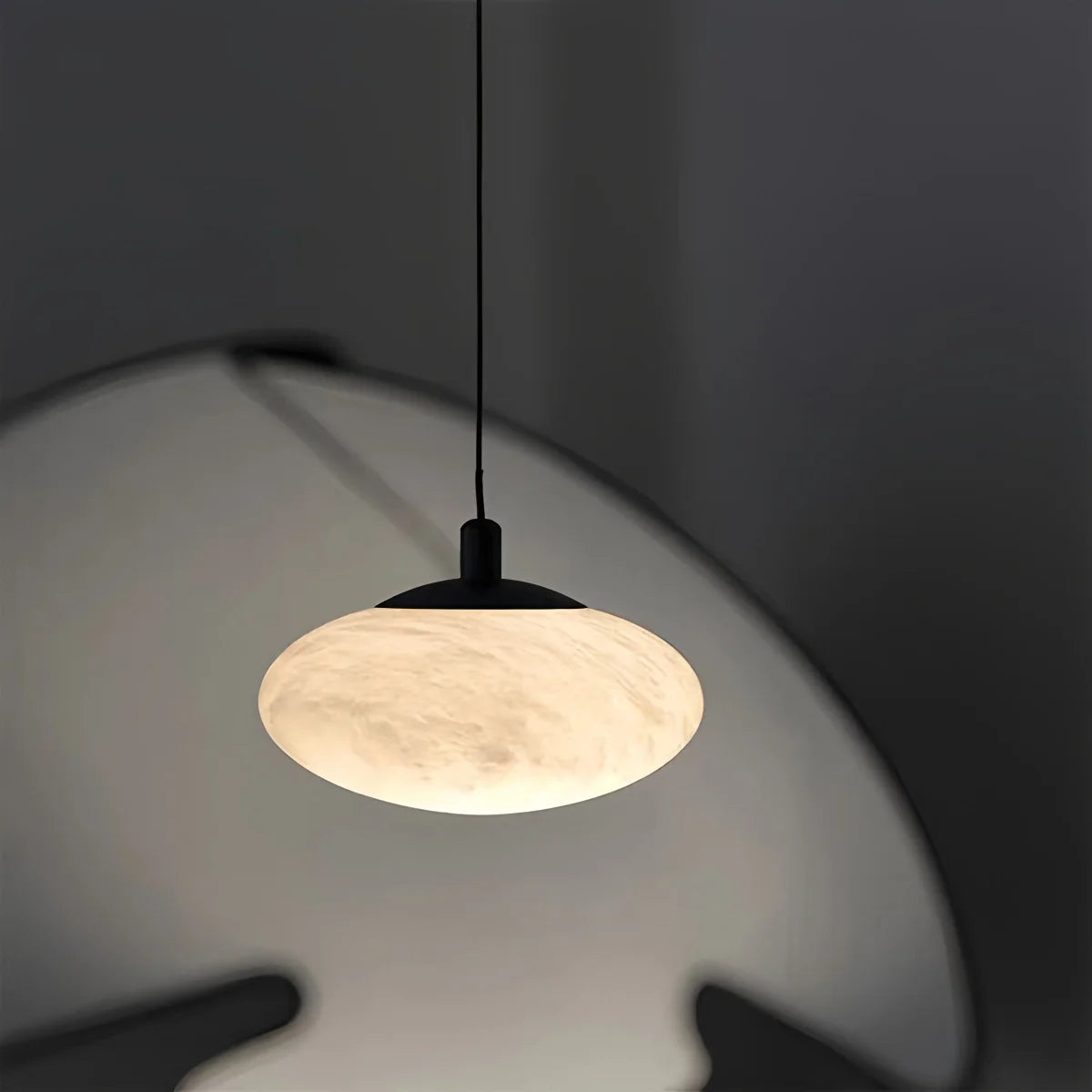 Feyran Modern Oval Bedroom Spanish Alabaster Pendant Light