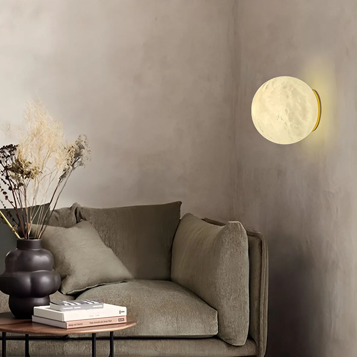 Feyran Modern Spherical Spanish Alabaster Wall Sconce