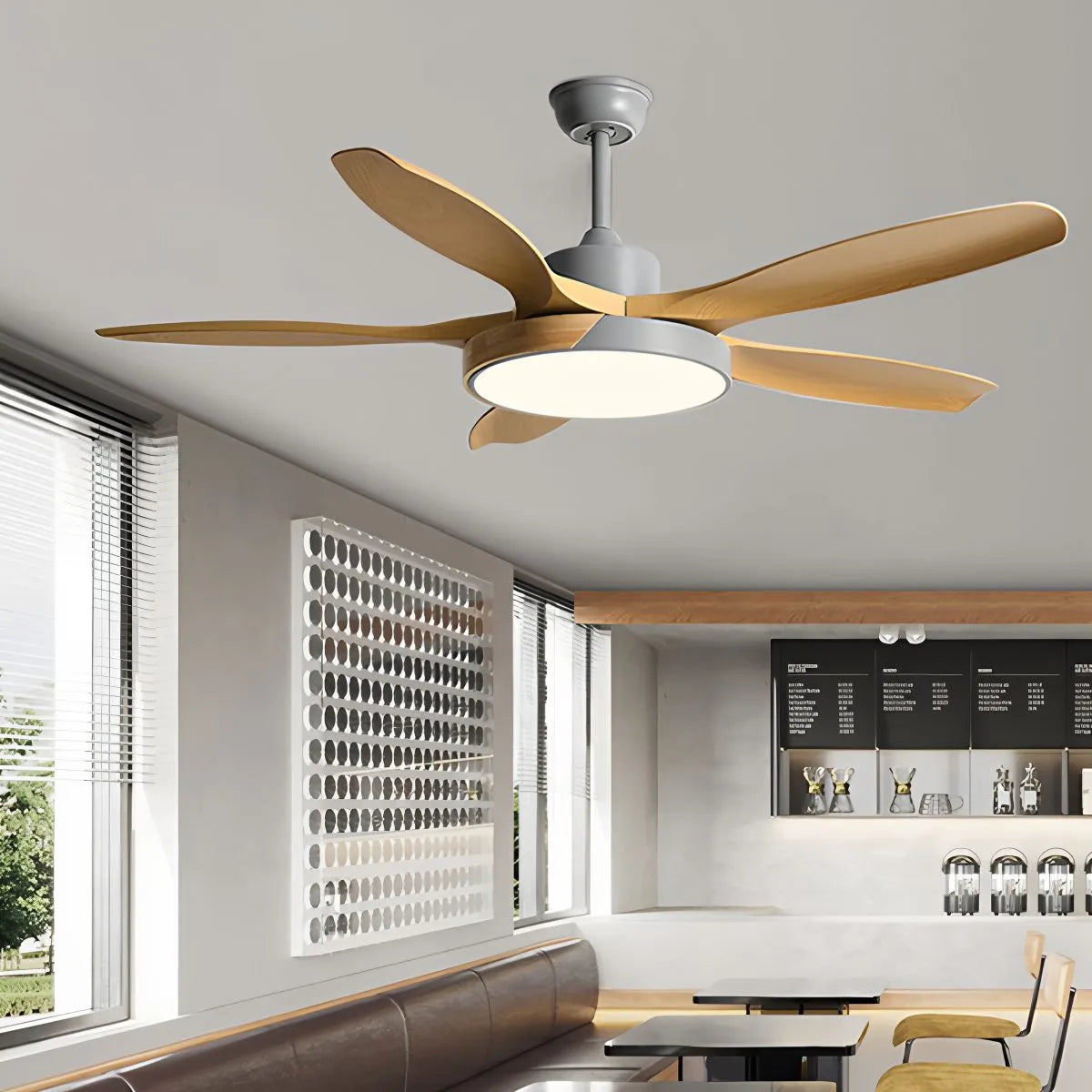 Feyran Nordic Living Room Ceiling Fan with Light