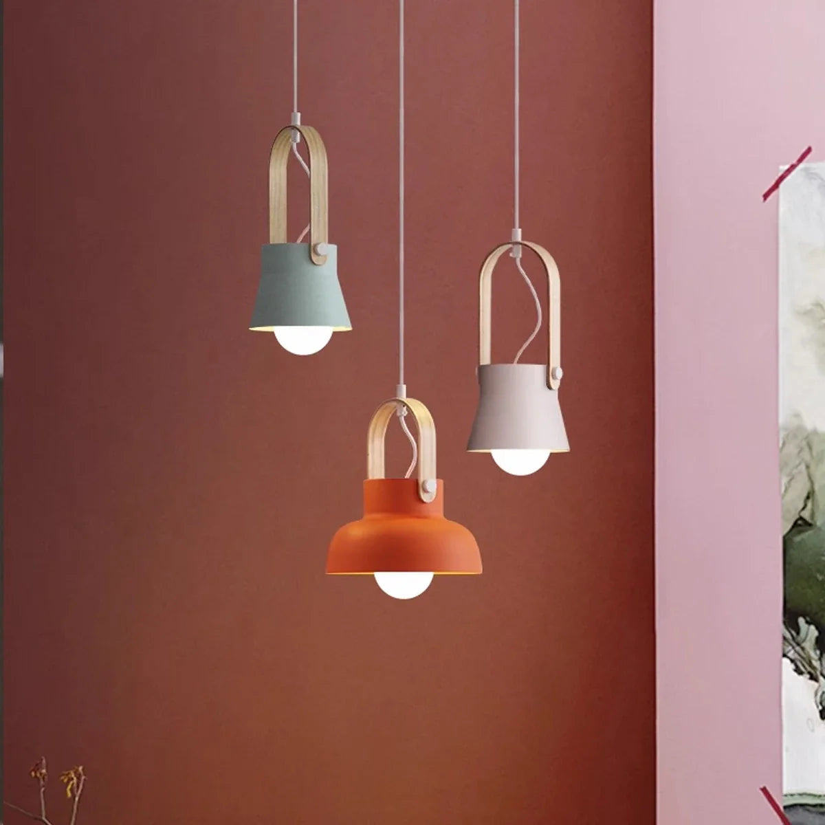 Feyran Nordic Macaron Pendant Light for Dining Room Kitchen