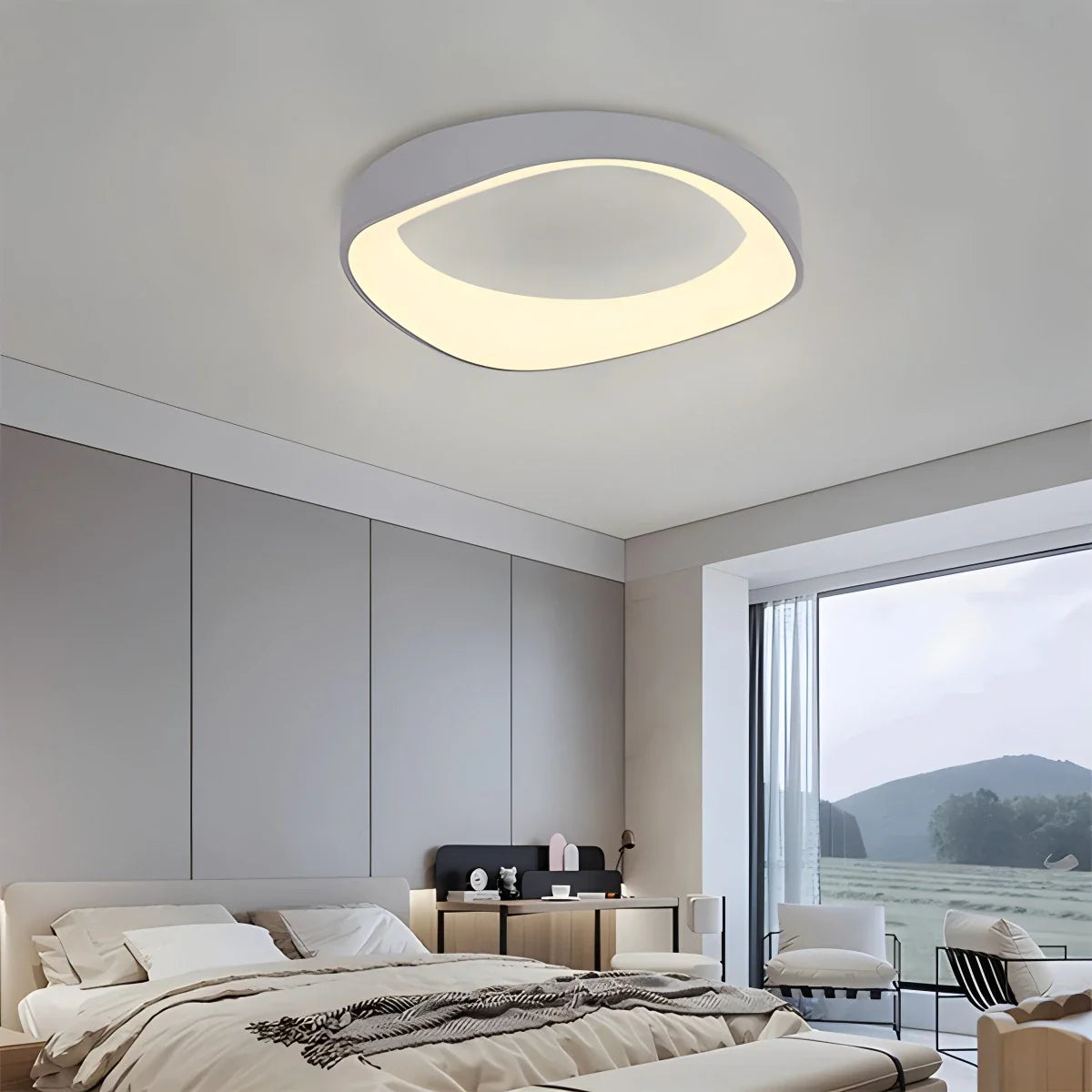Feyran Nordic Acrylic Circle Ceiling Light for Bedroom