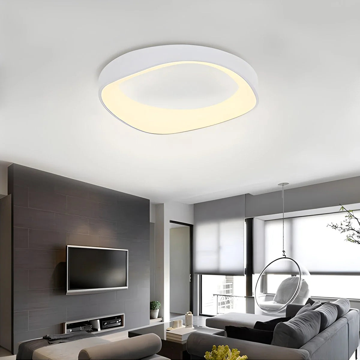 Feyran Nordic Acrylic Circle Ceiling Light for Bedroom