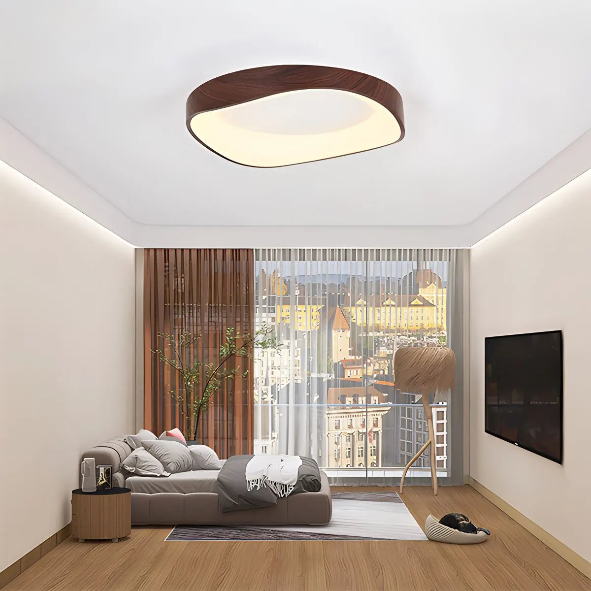 Feyran Nordic Acrylic Circle Ceiling Light for Bedroom