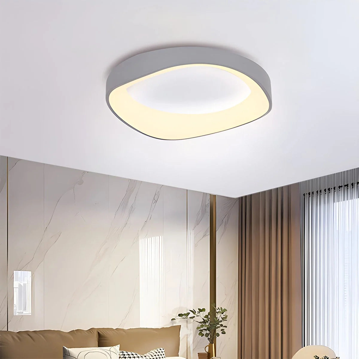 Feyran Nordic Acrylic Circle Ceiling Light for Bedroom