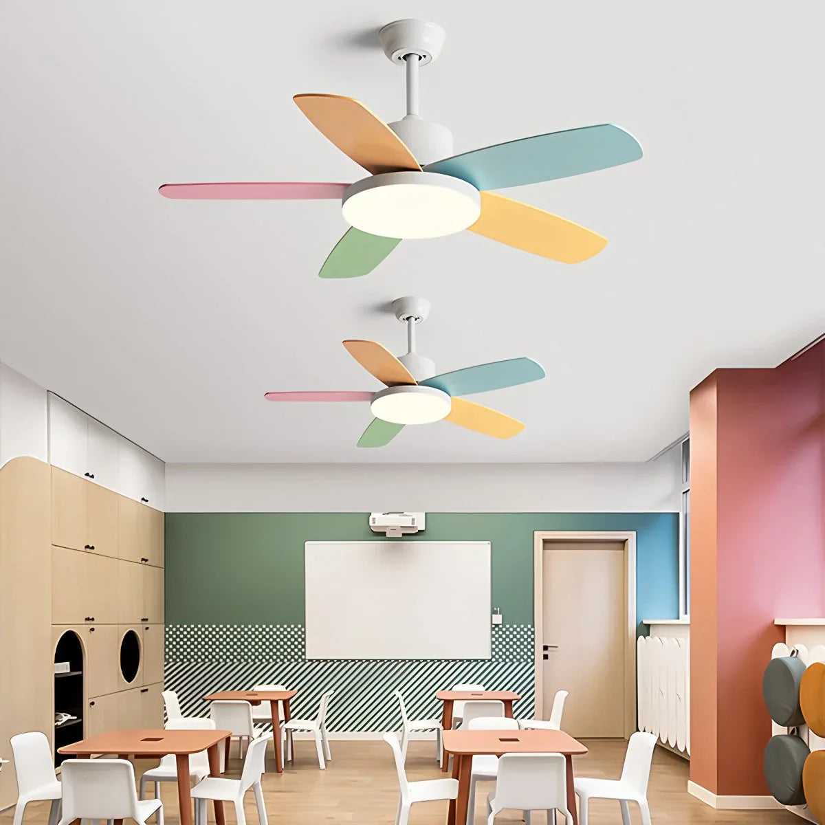Feyran Nordic Colorful Leaf Ceiling Fan Light