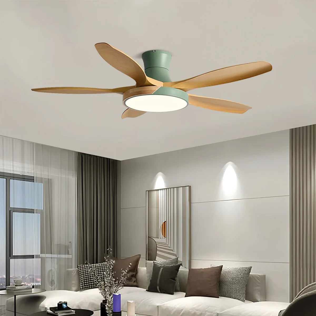 Feyran Nordic 5-Blade LED Ceiling Fan Light