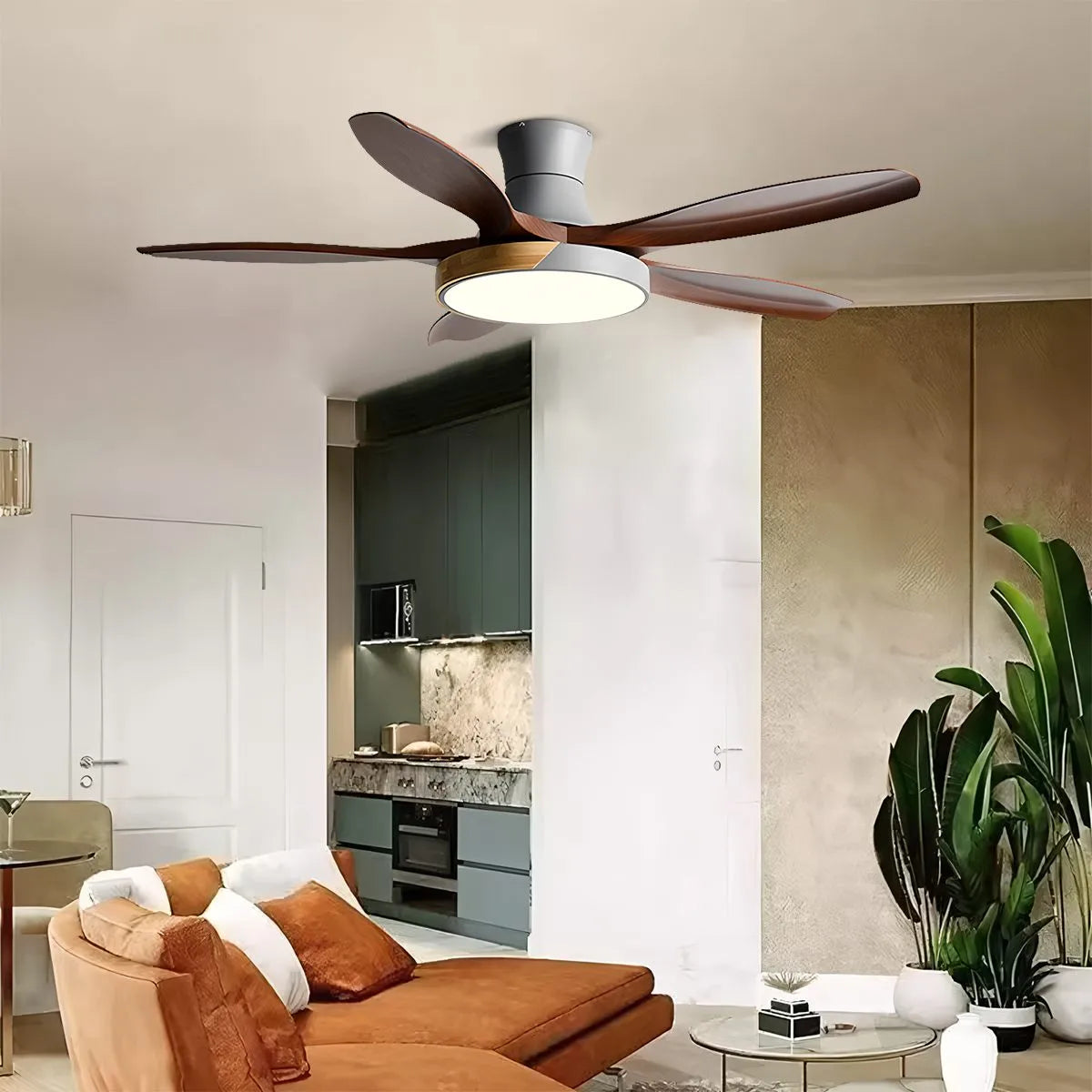 Feyran Nordic 5-Blade LED Ceiling Fan Light
