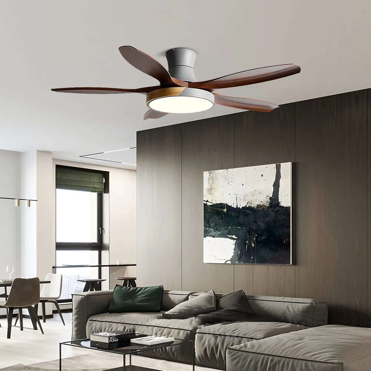 Feyran Nordic 5-Blade LED Ceiling Fan Light