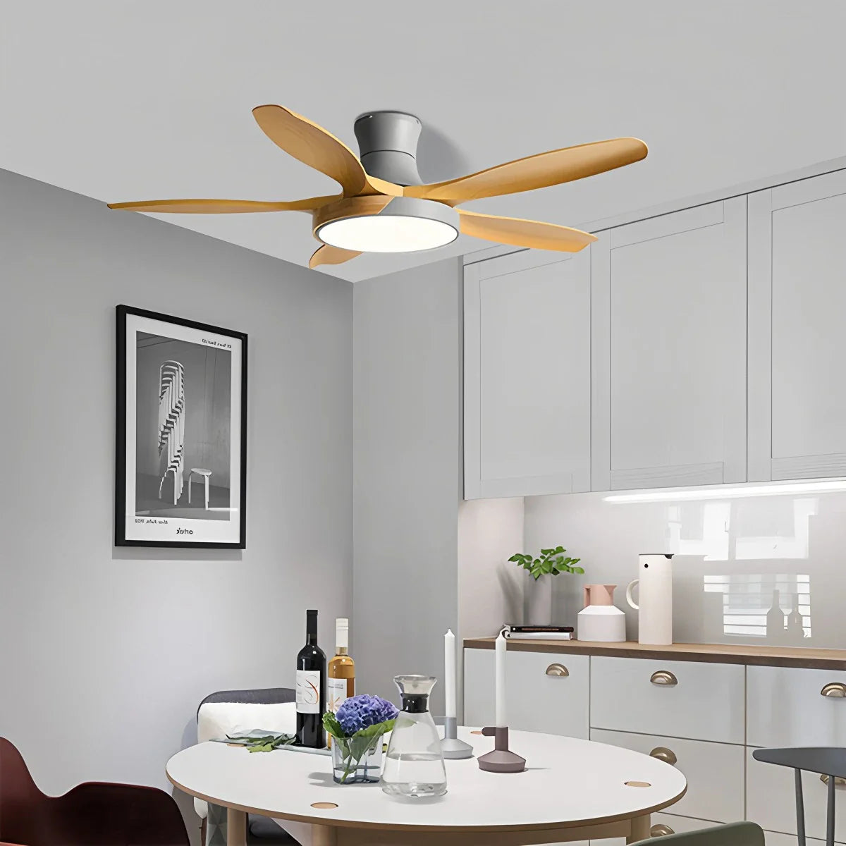 Feyran Nordic 5-Blade LED Ceiling Fan Light