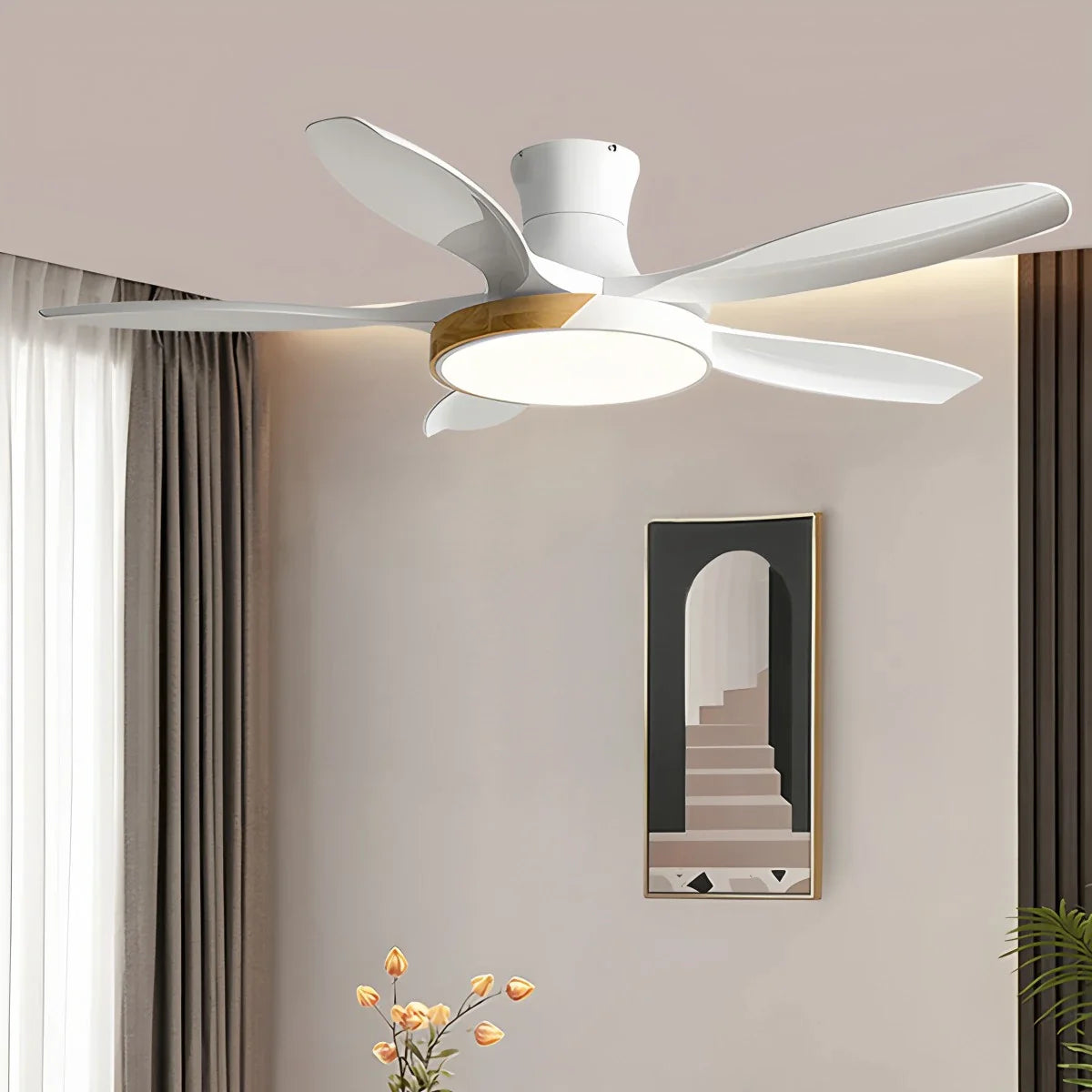 Feyran Nordic 5-Blade LED Ceiling Fan Light