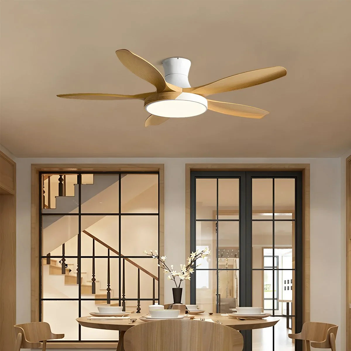 Feyran Nordic 5-Blade LED Ceiling Fan Light