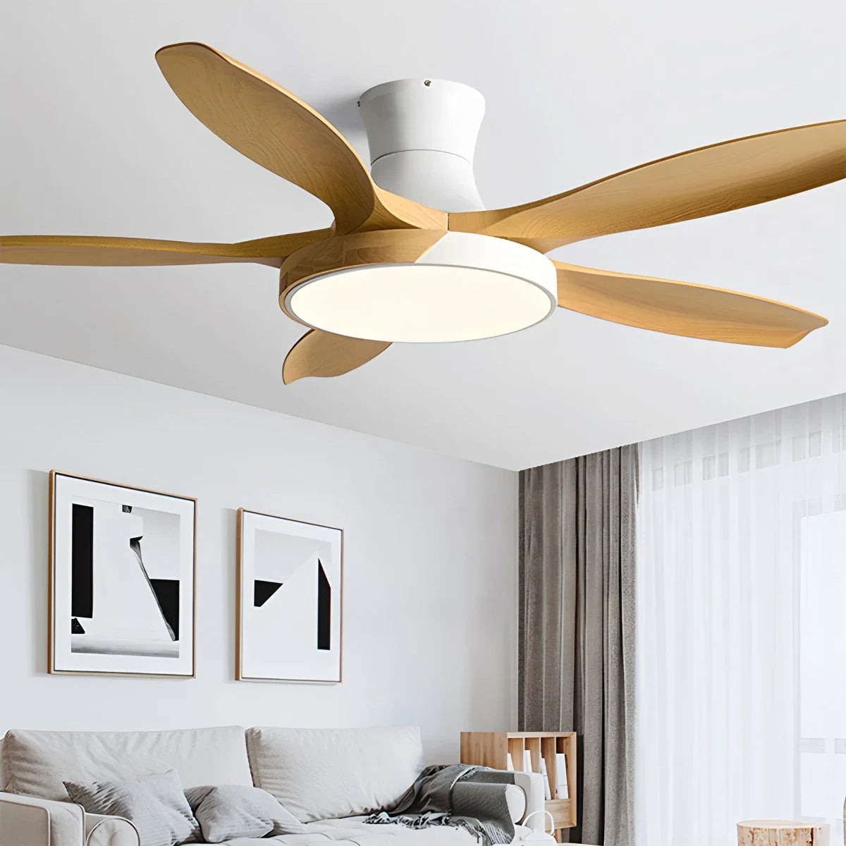 Feyran Nordic 5-Blade LED Ceiling Fan Light