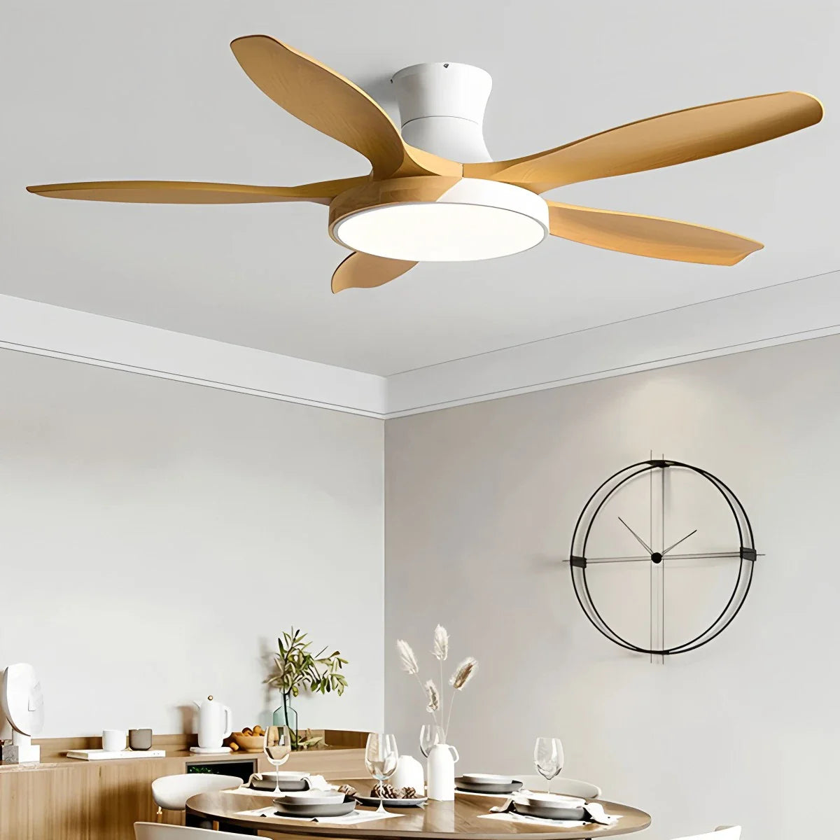 Feyran Nordic 5-Blade LED Ceiling Fan Light