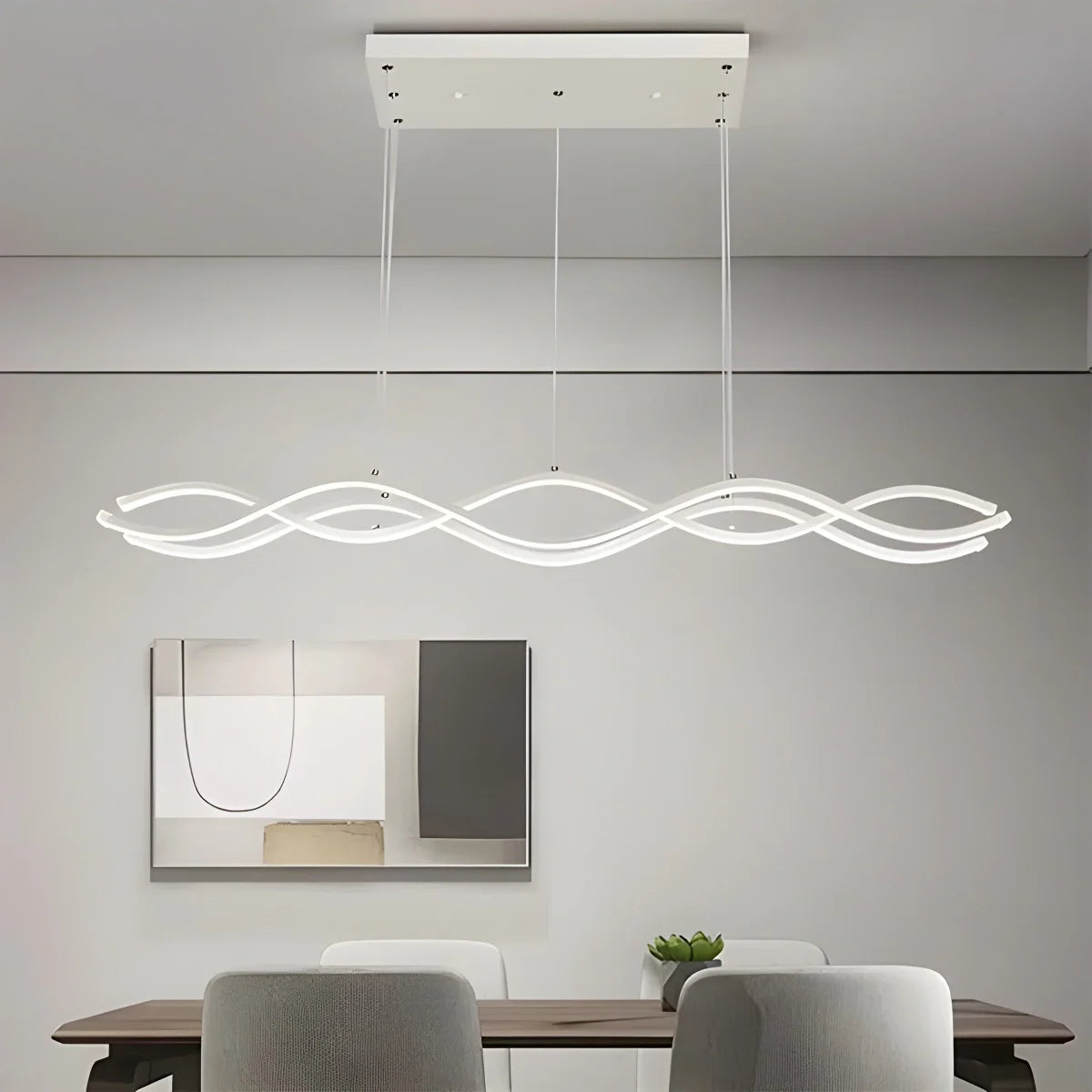 Feyran Nordic Minimalist Wave Long Pendant Light