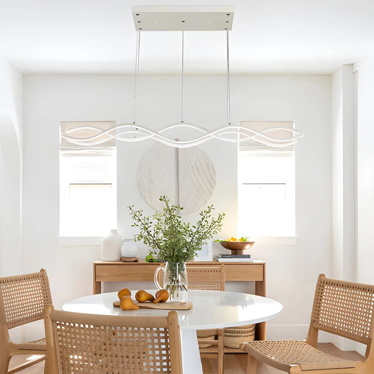 Feyran Nordic Minimalist Wave Long Pendant Light