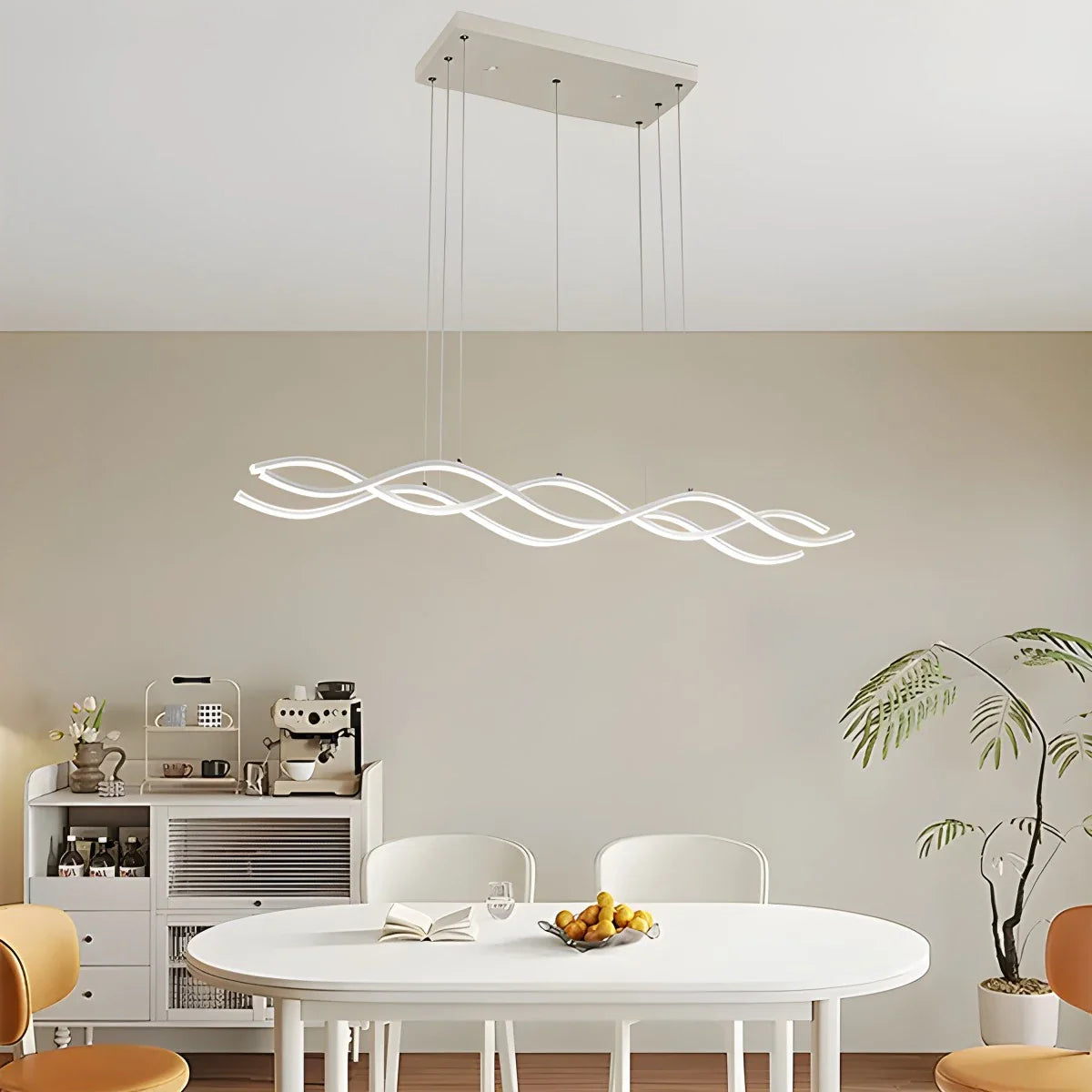 Feyran Nordic Minimalist Wave Long Pendant Light