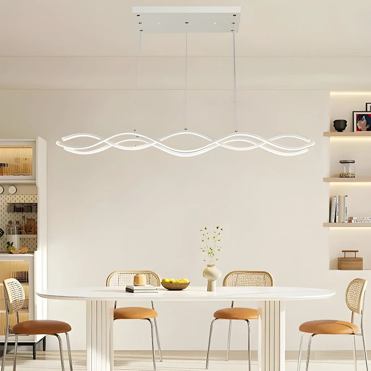 Feyran Nordic Minimalist Wave Long Pendant Light